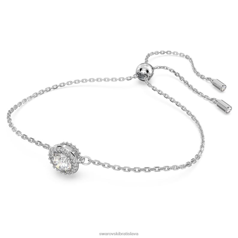 náramok súhvezdia okrúhly výbrus, biely, rhodiovaný B8ZNT488 Swarovski šperky