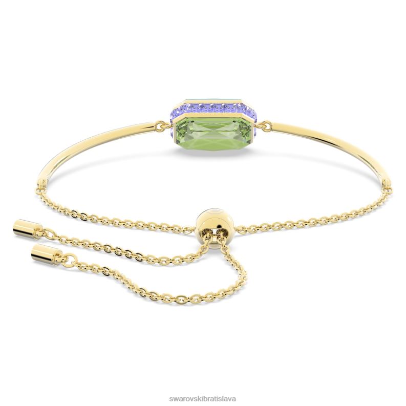 orbita náramok osemhranný výbrus, viacfarebný, pozlátený B8ZNT492 Swarovski šperky