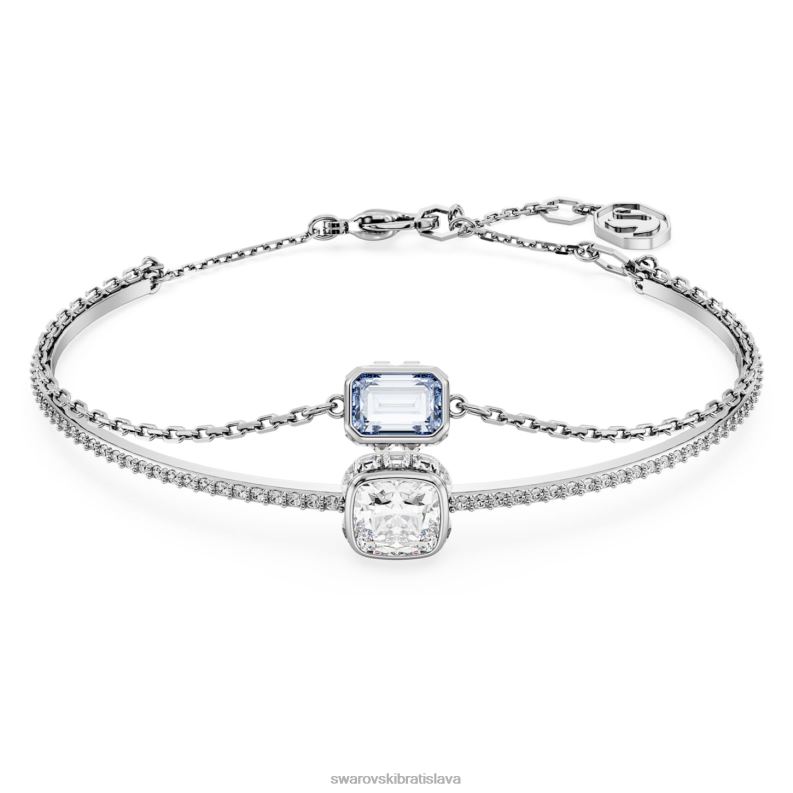 Stilla náramok zmiešané rezy, modrá, rhodiované B8ZNT633 Swarovski šperky