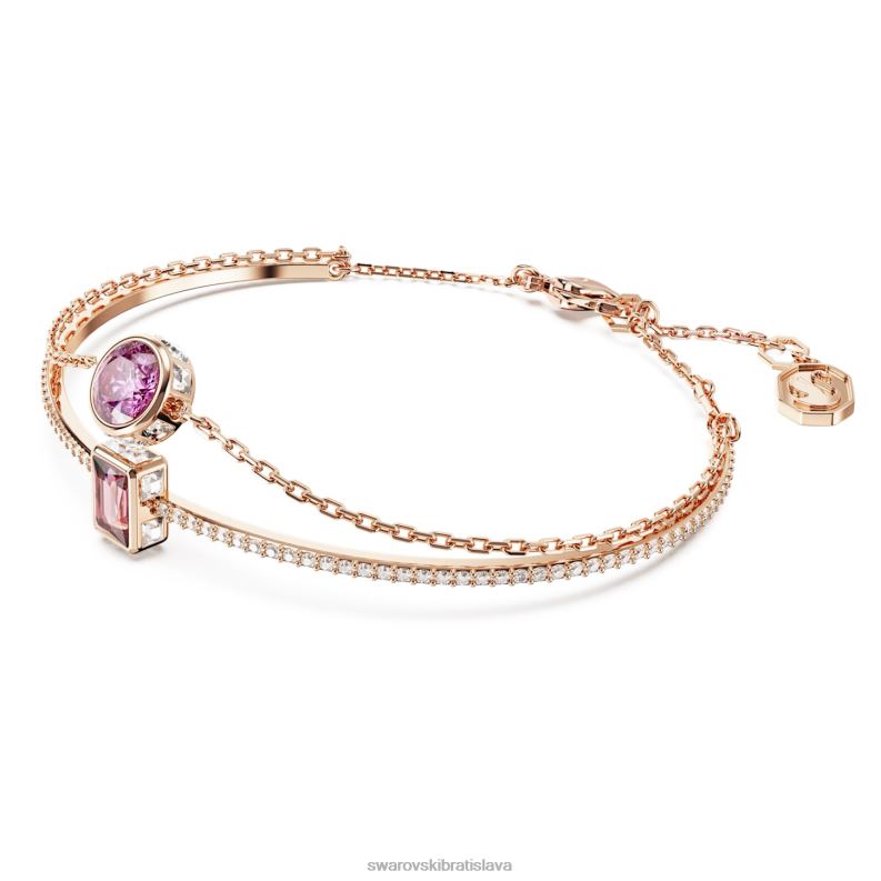 Stilla náramok zmiešané strihy, ružové, pozlátené ružovým zlatom B8ZNT634 Swarovski šperky