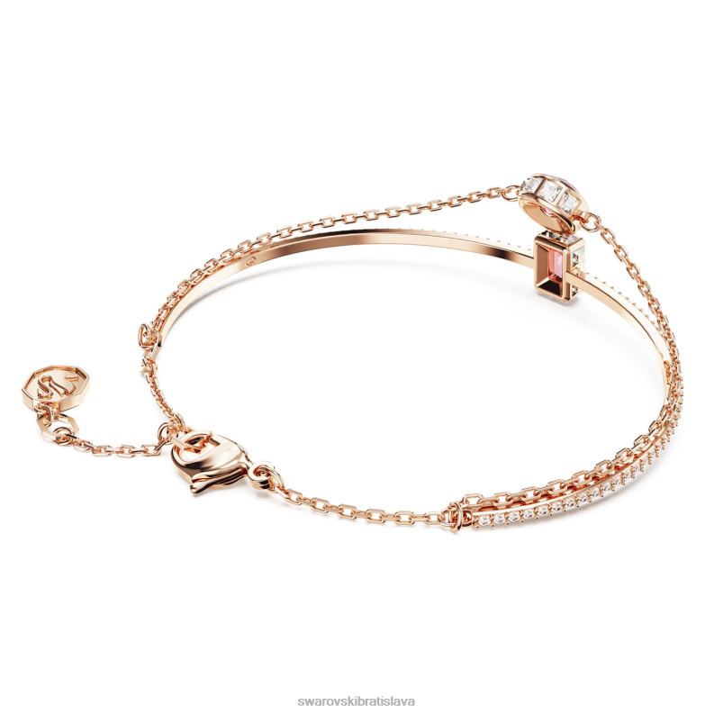 Stilla náramok zmiešané strihy, ružové, pozlátené ružovým zlatom B8ZNT634 Swarovski šperky