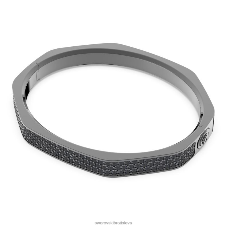 dextera náramok osemuholníkový tvar, čierna, ruténiová B8ZNT600 Swarovski šperky