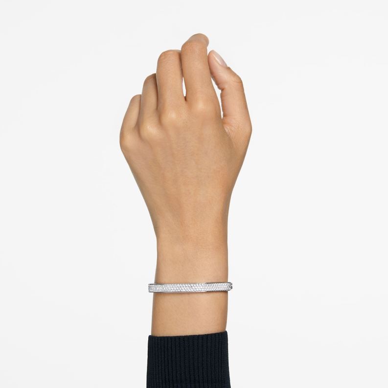 dextera náramok tvar osemuholníka, biela, rhodiovaná B8ZNT598 Swarovski šperky