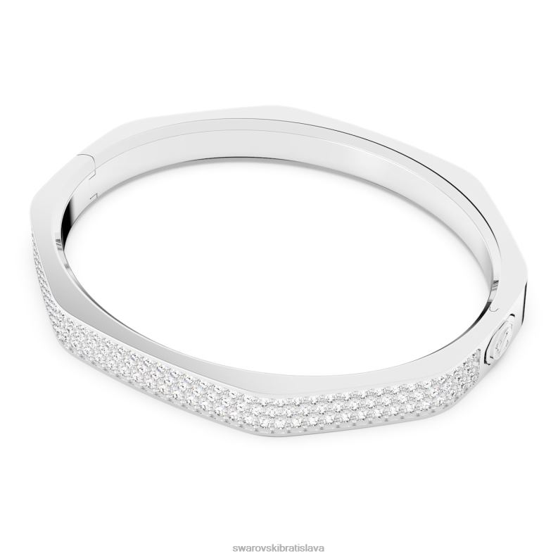 dextera náramok tvar osemuholníka, biela, rhodiovaná B8ZNT598 Swarovski šperky