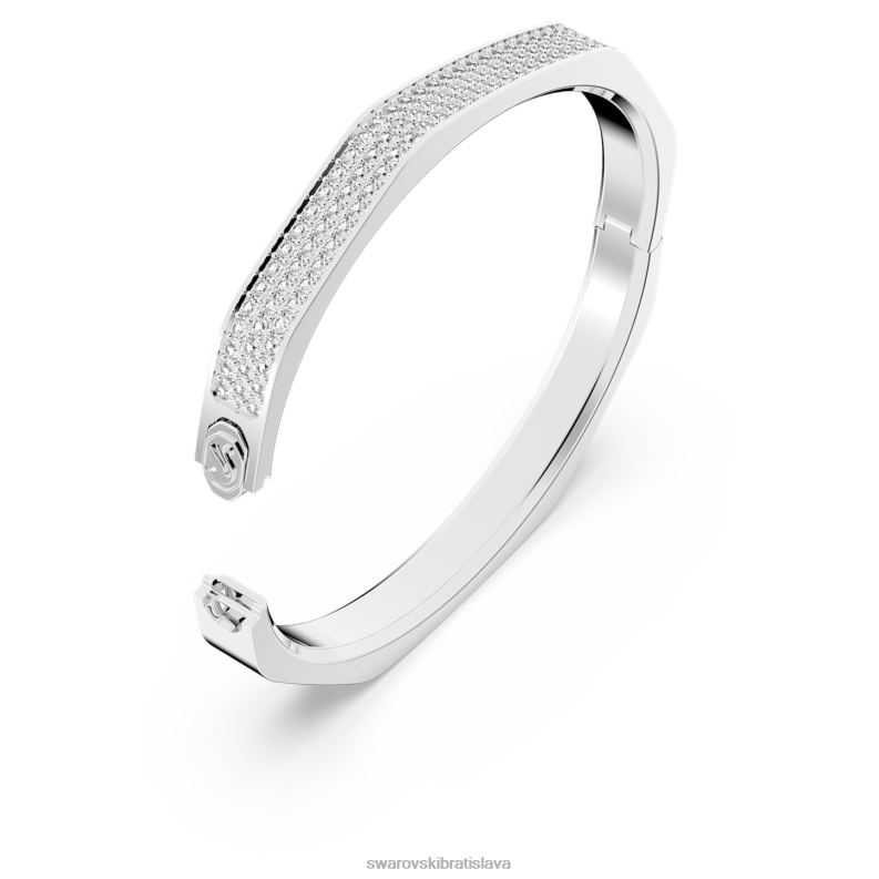 dextera náramok tvar osemuholníka, biela, rhodiovaná B8ZNT598 Swarovski šperky