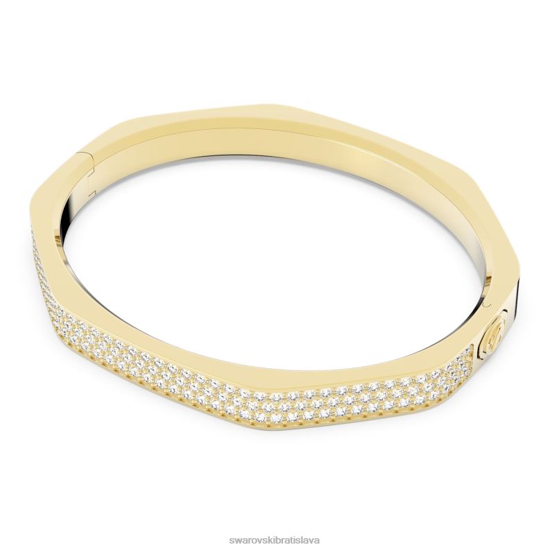 dextera náramok v tvare osemuholníka, biele, pozlátené B8ZNT593 Swarovski šperky