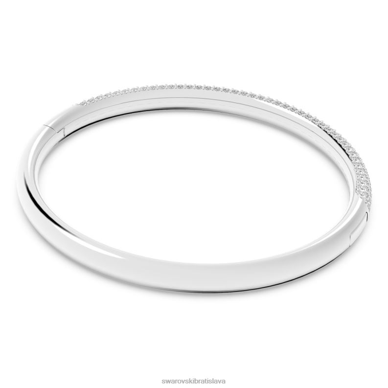 kamenný náramok biela, nehrdzavejúca oceľ B8ZNT595 Swarovski šperky