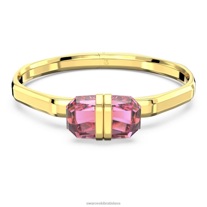 lucentný náramok magnetické zapínanie, ružové, pozlátené B8ZNT617 Swarovski šperky