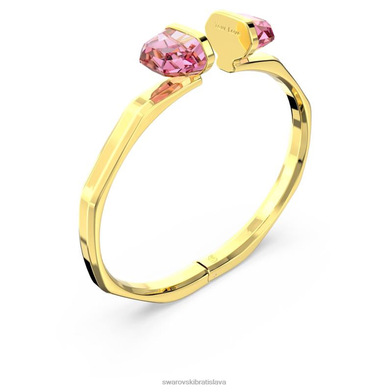 lucentný náramok magnetické zapínanie, ružové, pozlátené B8ZNT617 Swarovski šperky