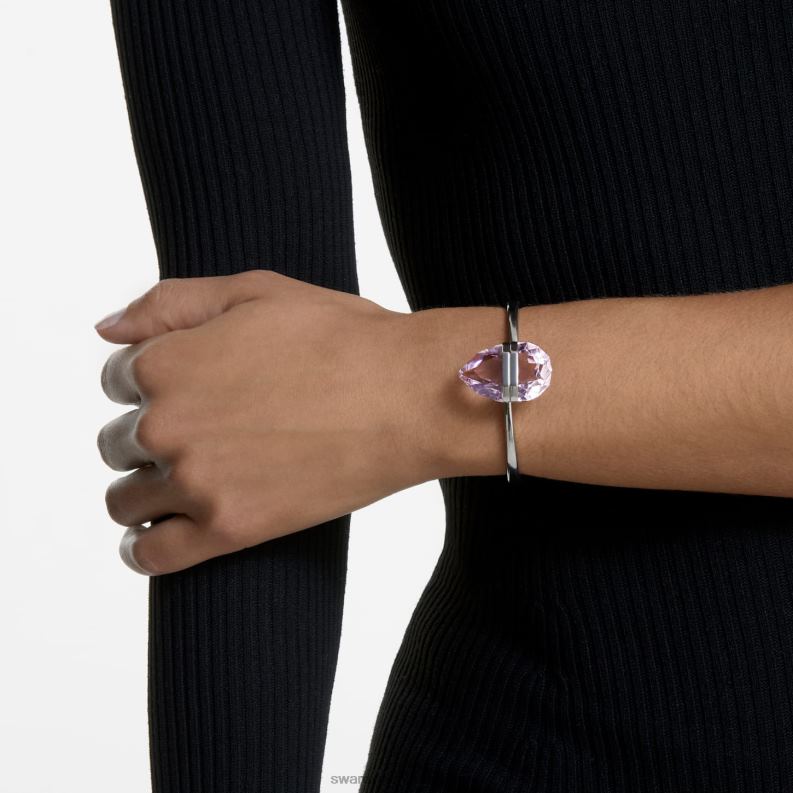 lucentný náramok magnetické zatváranie, oversized crystal, ružová, nerez B8ZNT638 Swarovski šperky