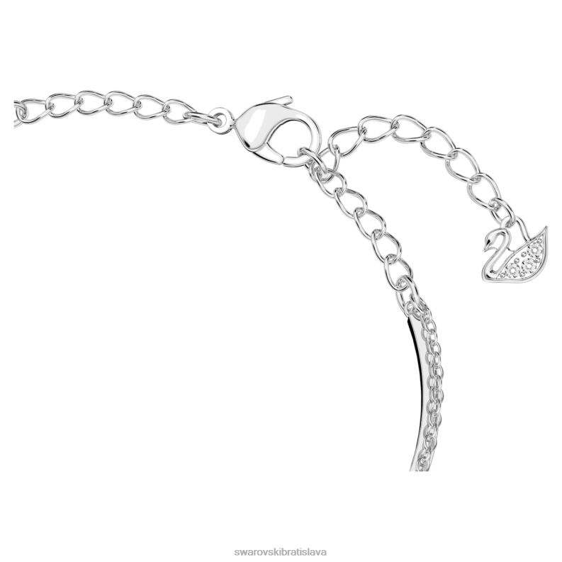 nekonečný náramok infinity, biele, rhodiované B8ZNT494 Swarovski šperky