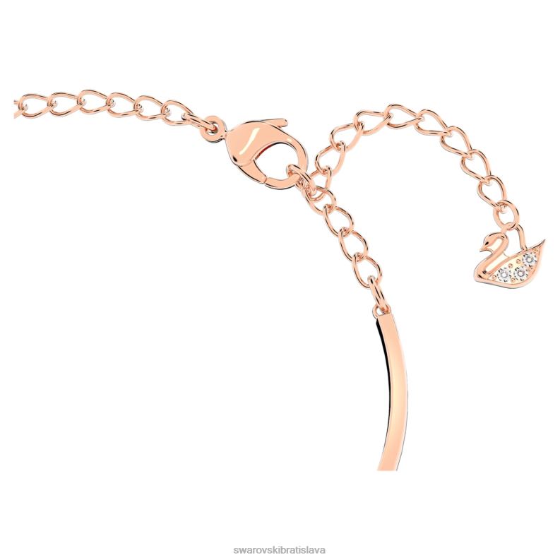 nekonečný náramok nekonečno a srdce, biela, povrchová úprava zmiešaný kov B8ZNT499 Swarovski šperky