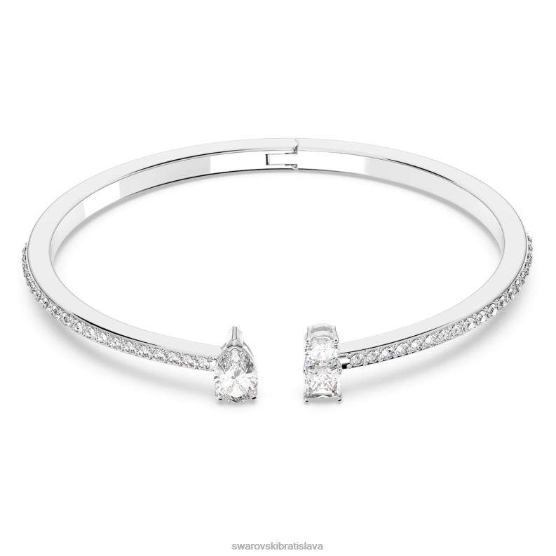 priťahovať manžetu zmiešané rezy, biele, rhodiované B8ZNT596 Swarovski šperky