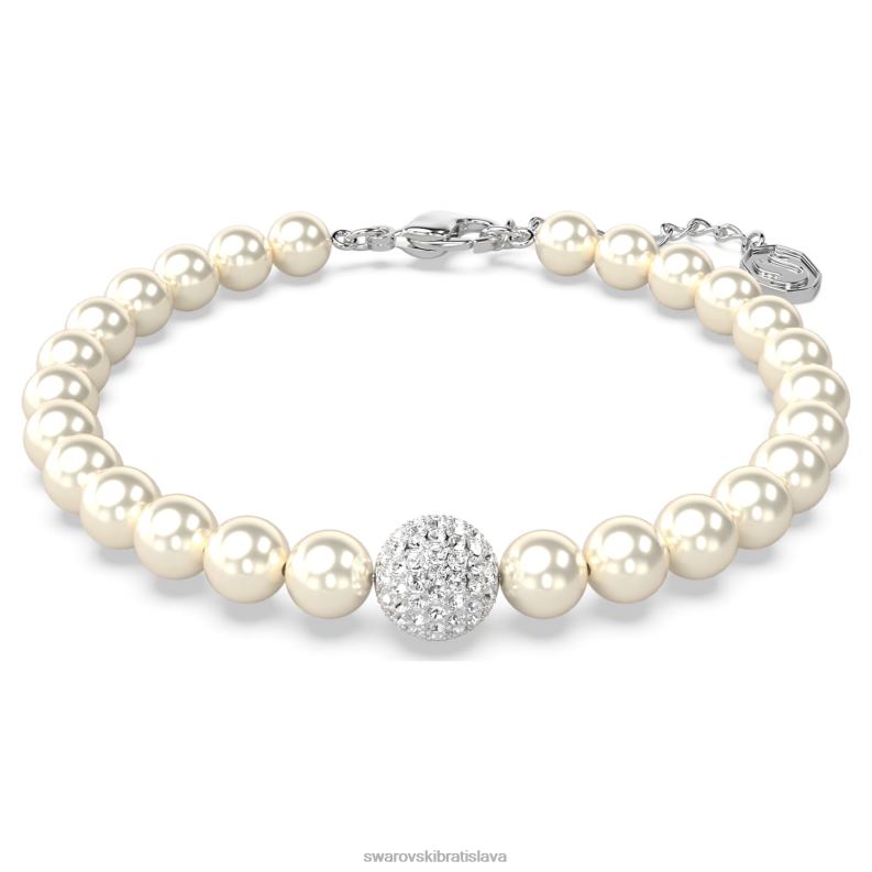remixový reťazec biela, rhodiovaná B8ZNT518 Swarovski šperky