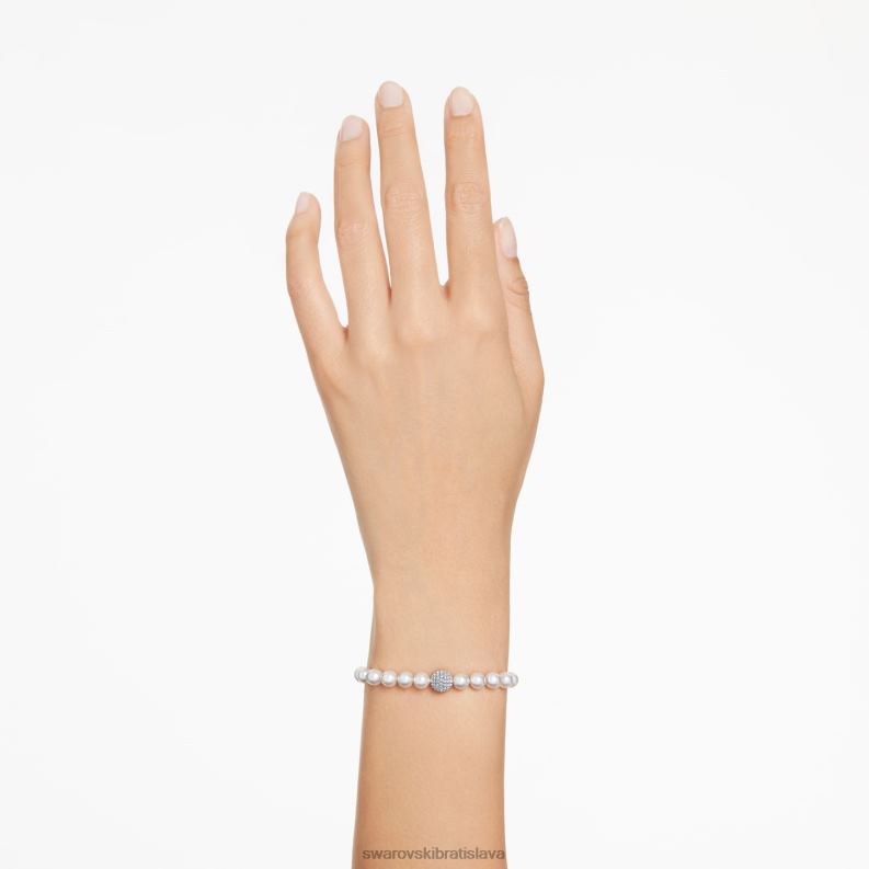 remixový reťazec biela, rhodiovaná B8ZNT518 Swarovski šperky