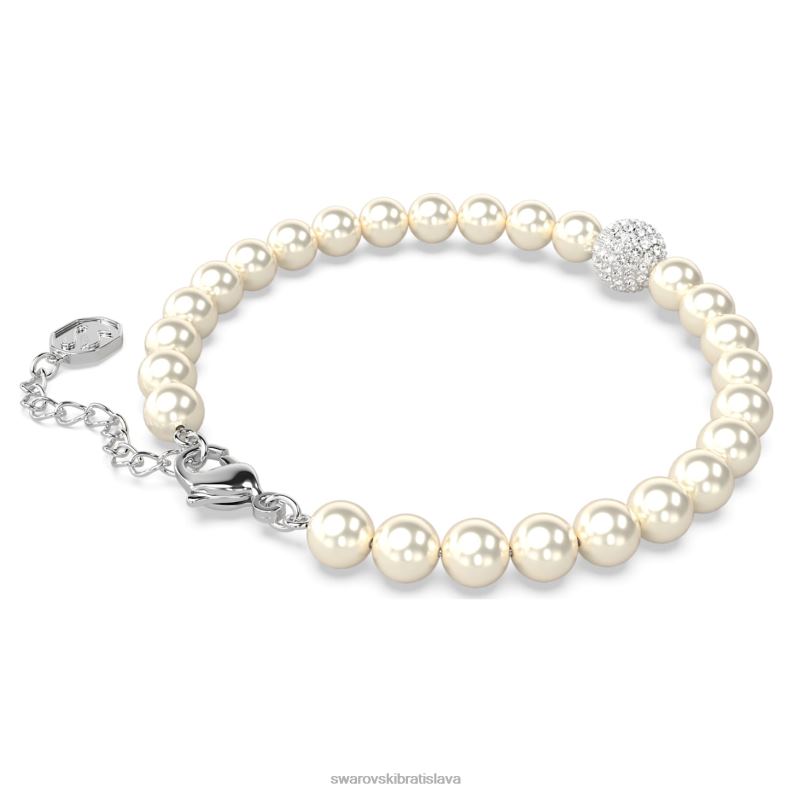 remixový reťazec biela, rhodiovaná B8ZNT518 Swarovski šperky