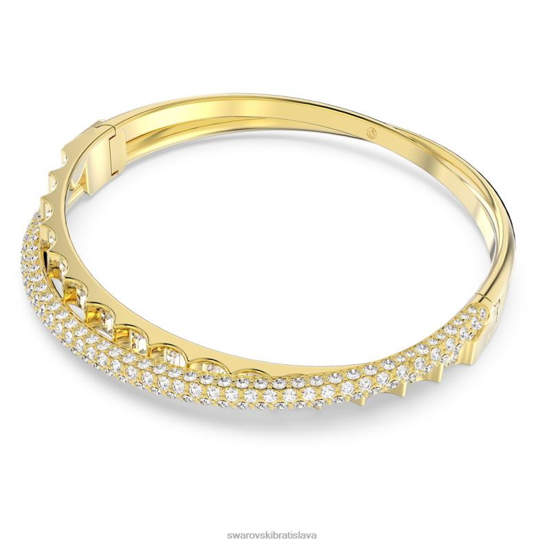 rotačný náramok zmiešané strihy, biele, pozlátené B8ZNT613 Swarovski šperky