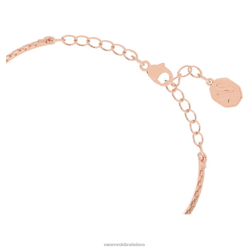 signum náramok labuť, biela, pozlátená ružovým zlatom B8ZNT639 Swarovski šperky