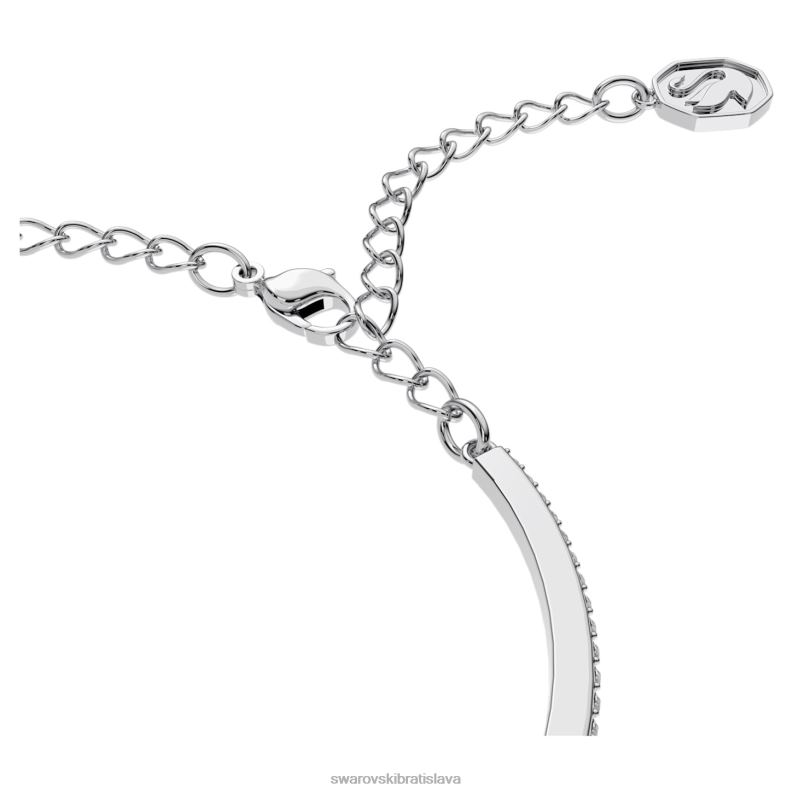 tisícročia náramok osemhranný rez, dlažba, biela, rhodiovaná B8ZNT484 Swarovski šperky