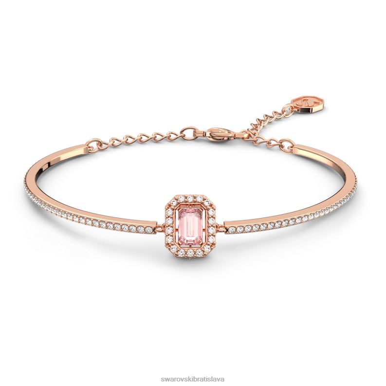 tisícročia náramok osemhranný rez, dlažba, ružová, pozlátená ružovým zlatom B8ZNT503 Swarovski šperky