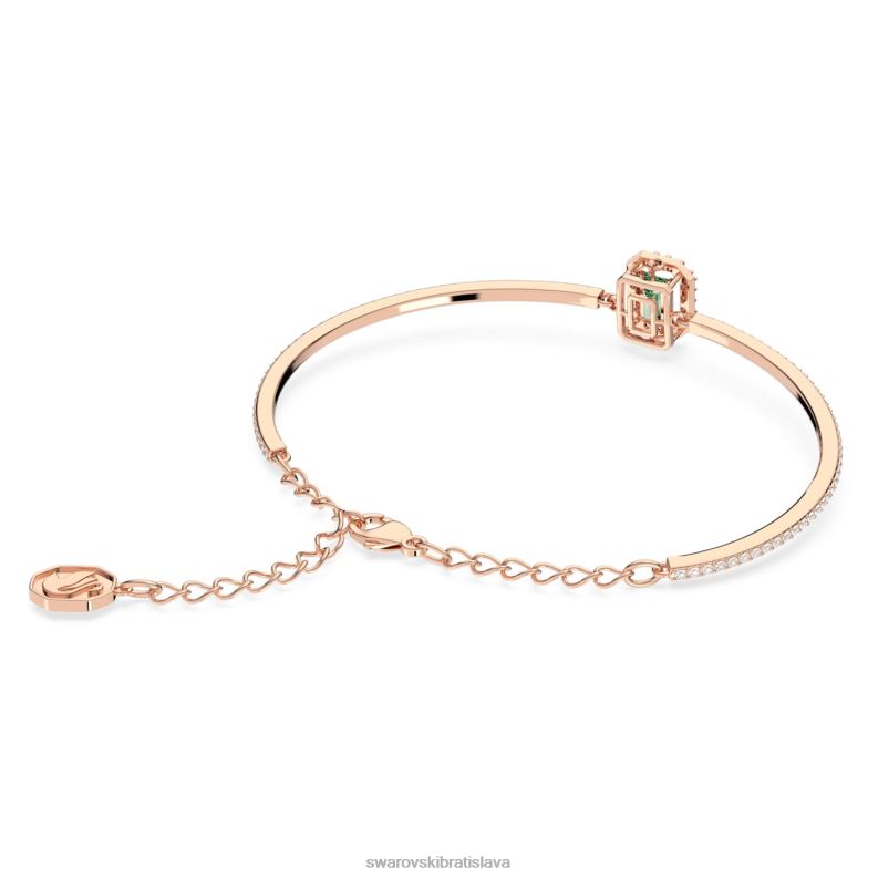 tisícročia náramok osemhranný rez, dlažba, zelená, pozlátená ružovým zlatom B8ZNT523 Swarovski šperky