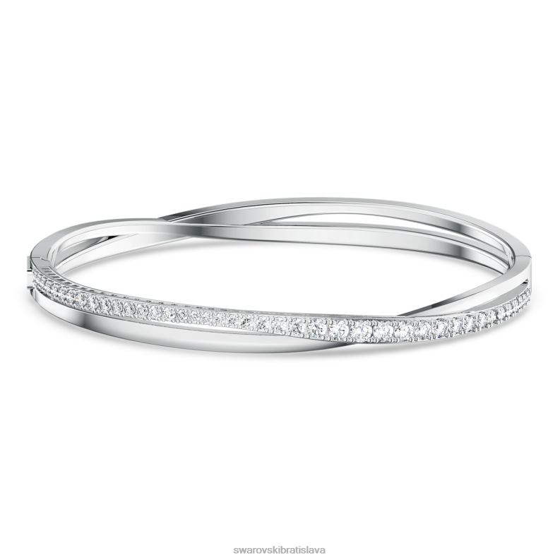 twist náramok biela, rhodiovaná B8ZNT592 Swarovski šperky