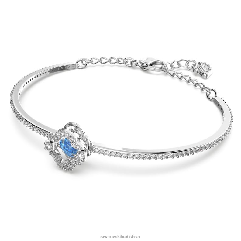 šumivý tanečný náramok ďatelina, modrá, rhodiovaná B8ZNT641 Swarovski šperky