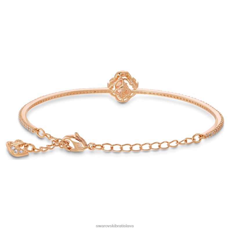 šumivý tanečný náramok ďatelina, ružová, pozlátená ružovým zlatom B8ZNT643 Swarovski šperky