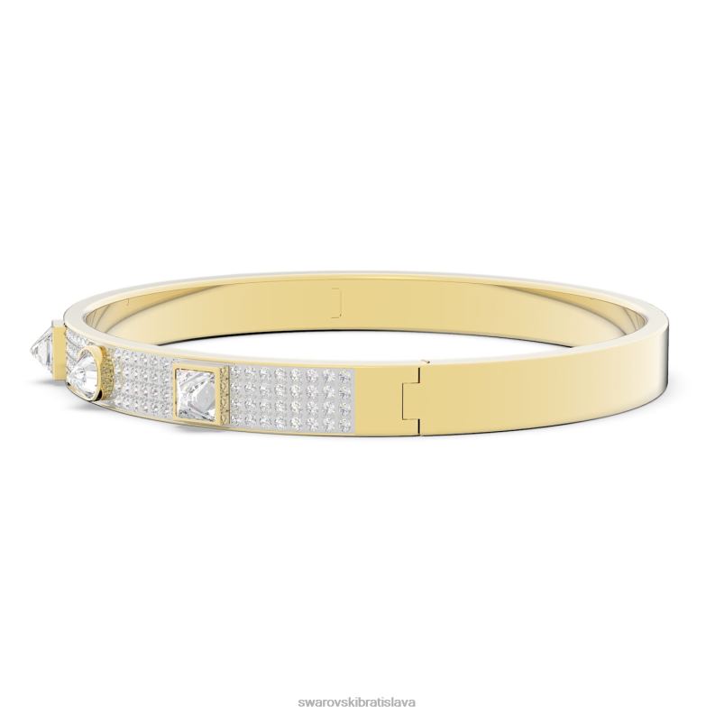 vzrušujúci náramok zmiešané rezy, dlažba, biela, pozlátená B8ZNT628 Swarovski šperky