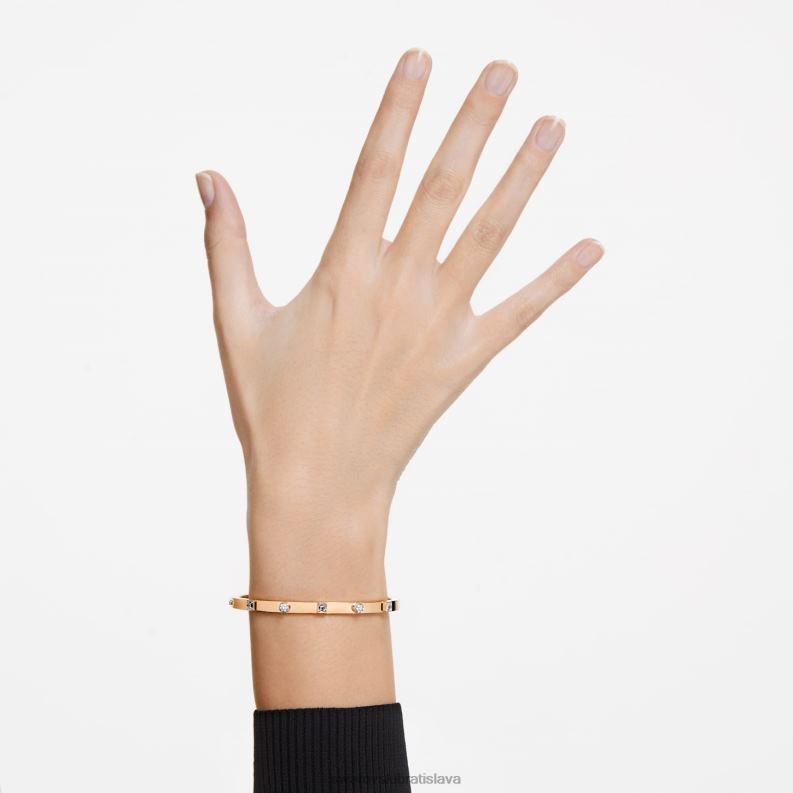 vzrušujúci náramok zmiešané strihy, biele, pozlátené B8ZNT627 Swarovski šperky