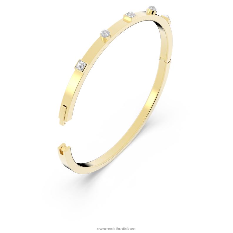 vzrušujúci náramok zmiešané strihy, biele, pozlátené B8ZNT627 Swarovski šperky