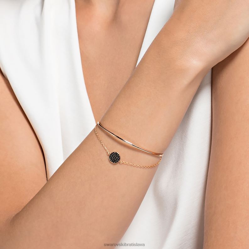 zázvorový náramok sivá, pozlátená ružovým zlatom B8ZNT605 Swarovski šperky