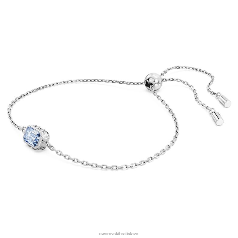 Stilla náramok obdĺžnikový rez, modrá, rhodiovaná B8ZNT463 Swarovski šperky