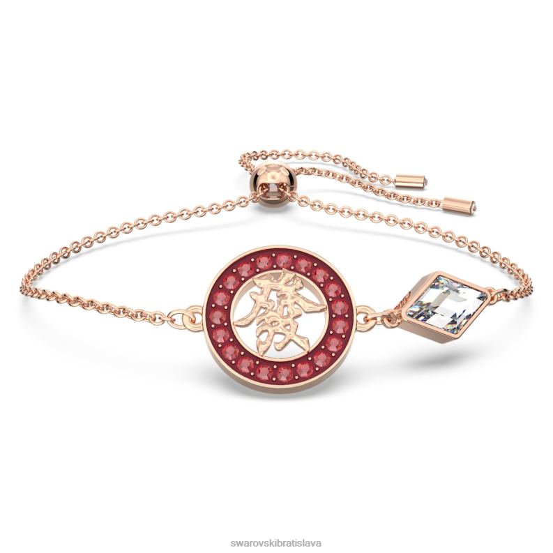 alea náramok červená, pozlátená ružovým zlatom B8ZNT445 Swarovski šperky