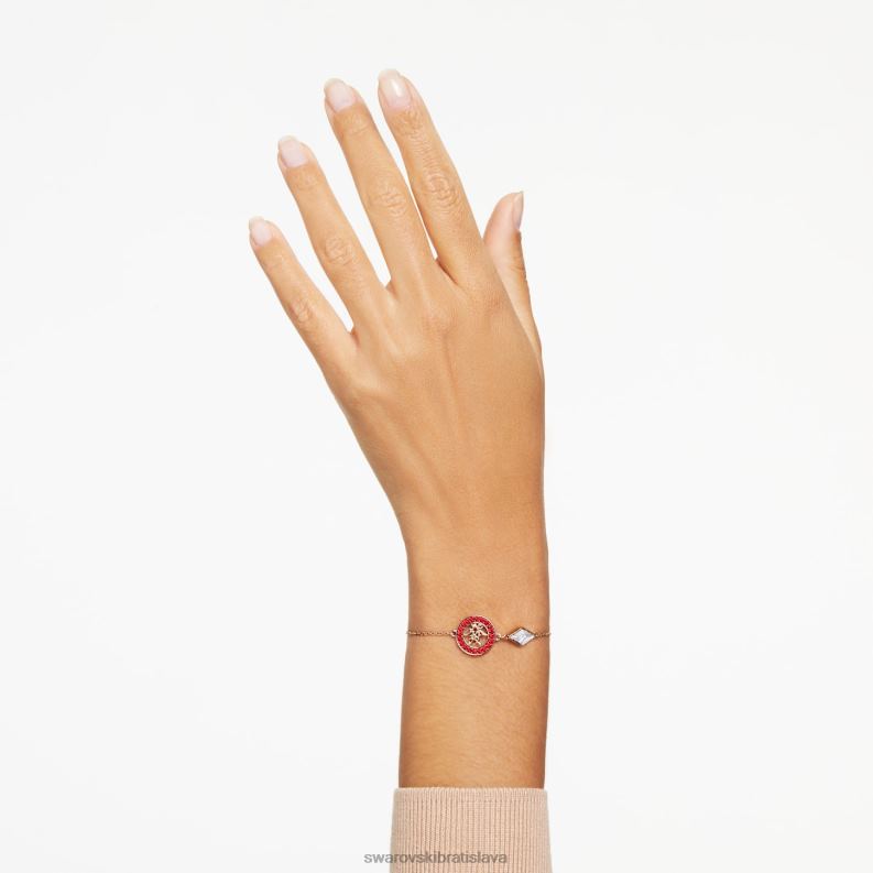 alea náramok červená, pozlátená ružovým zlatom B8ZNT445 Swarovski šperky