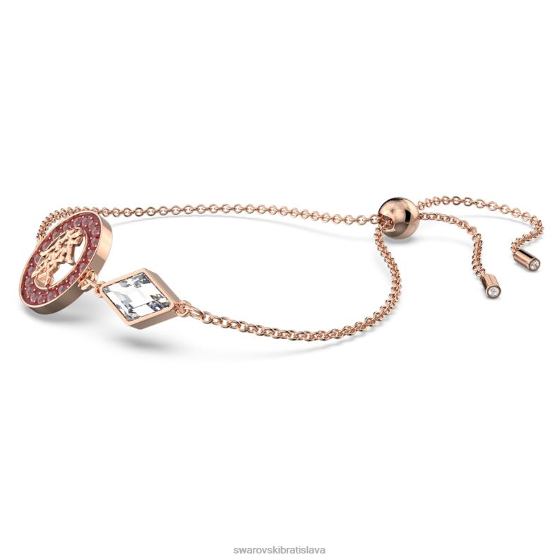 alea náramok červená, pozlátená ružovým zlatom B8ZNT445 Swarovski šperky