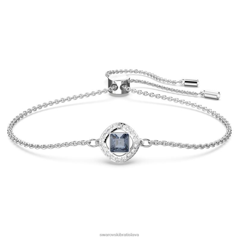 anjelsky náramok štvorcový rez, modrá, rhodiovaná B8ZNT425 Swarovski šperky