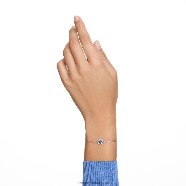 anjelsky náramok štvorcový rez, modrá, rhodiovaná B8ZNT425 Swarovski šperky