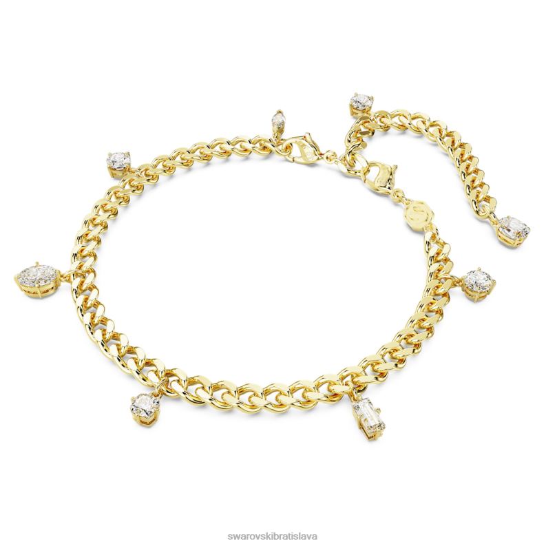 dextera náramok a náramok zmiešané strihy, biele, pozlátené B8ZNT461 Swarovski šperky