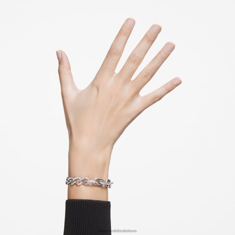 dextera náramok dlažba, biela, rhodiovaná B8ZNT431 Swarovski šperky