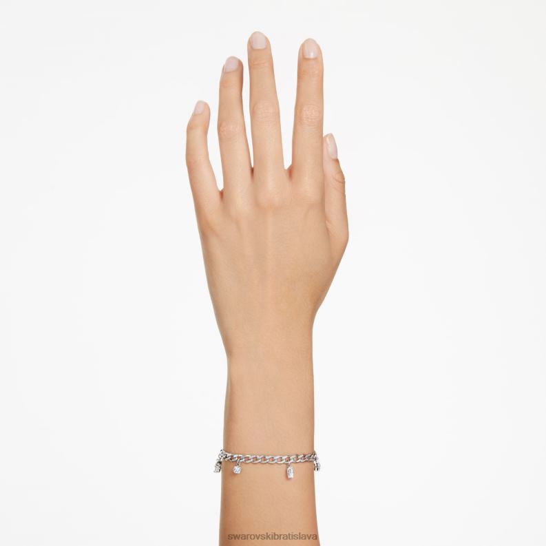 dextera náramok zmiešané rezy, biele, rhodiované B8ZNT453 Swarovski šperky