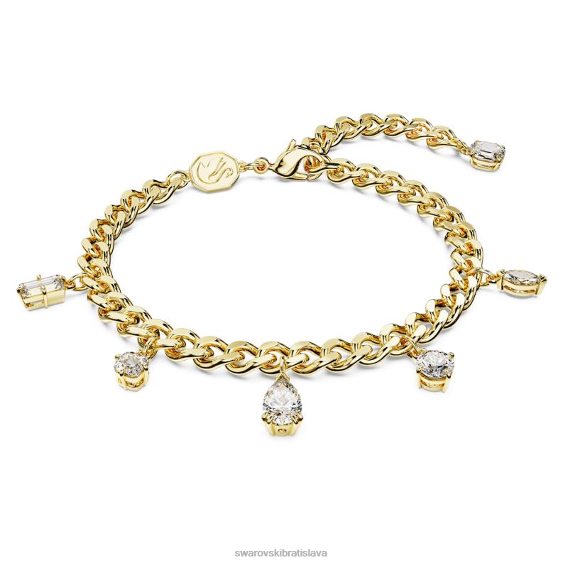 dextera náramok zmiešané strihy, biele, pozlátené B8ZNT460 Swarovski šperky