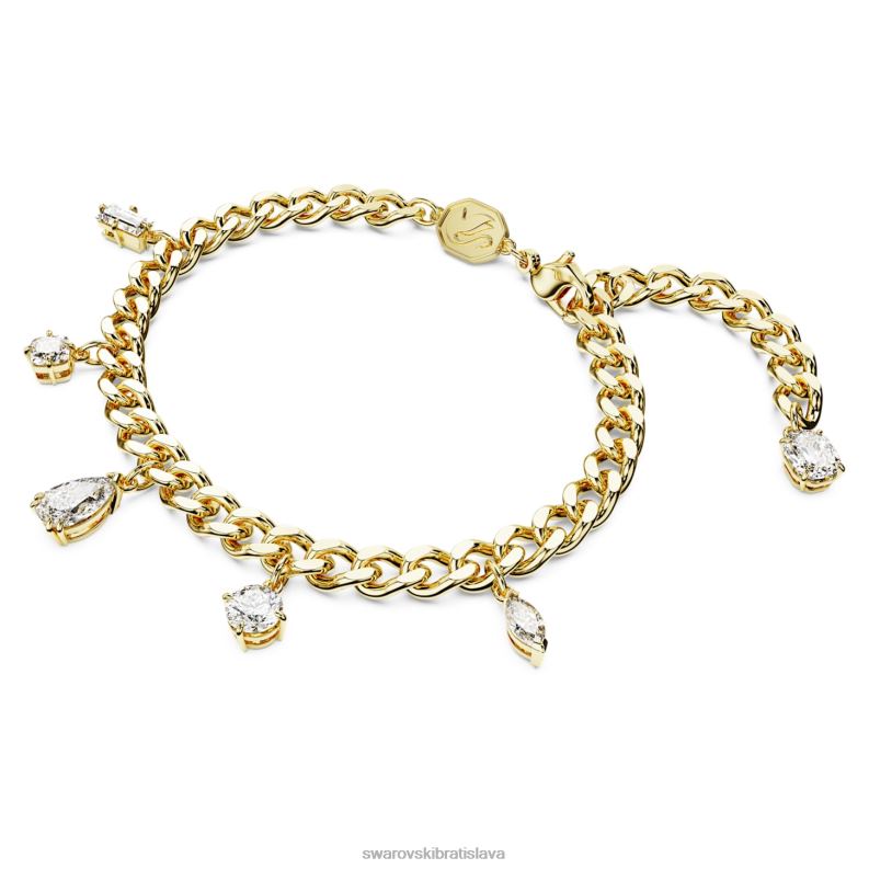 dextera náramok zmiešané strihy, biele, pozlátené B8ZNT460 Swarovski šperky