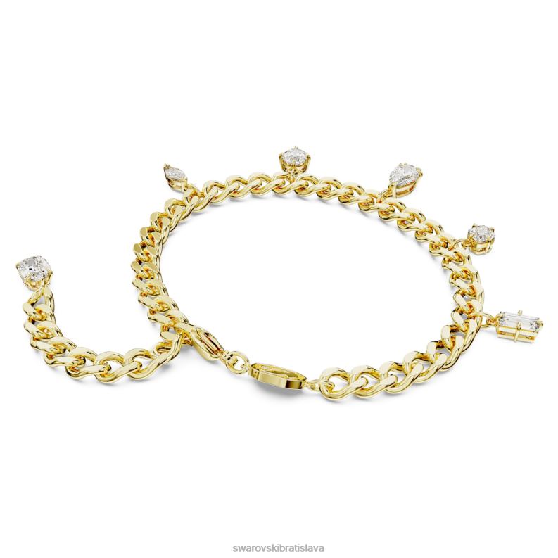 dextera náramok zmiešané strihy, biele, pozlátené B8ZNT460 Swarovski šperky