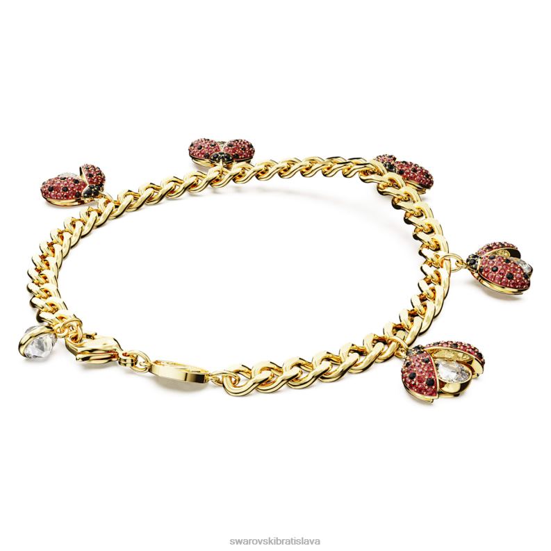 idylický náramok lienka, červená, pozlátená B8ZNT459 Swarovski šperky