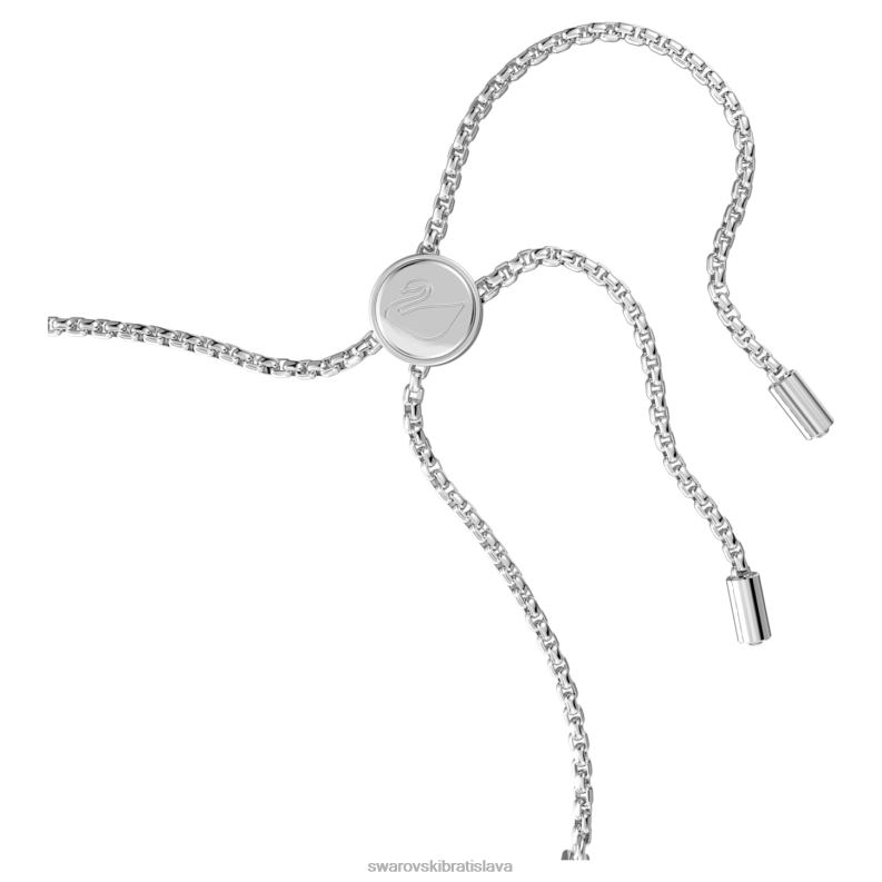 jemný trilógový náramok okrúhly výbrus, biely, rhodiovaný B8ZNT419 Swarovski šperky