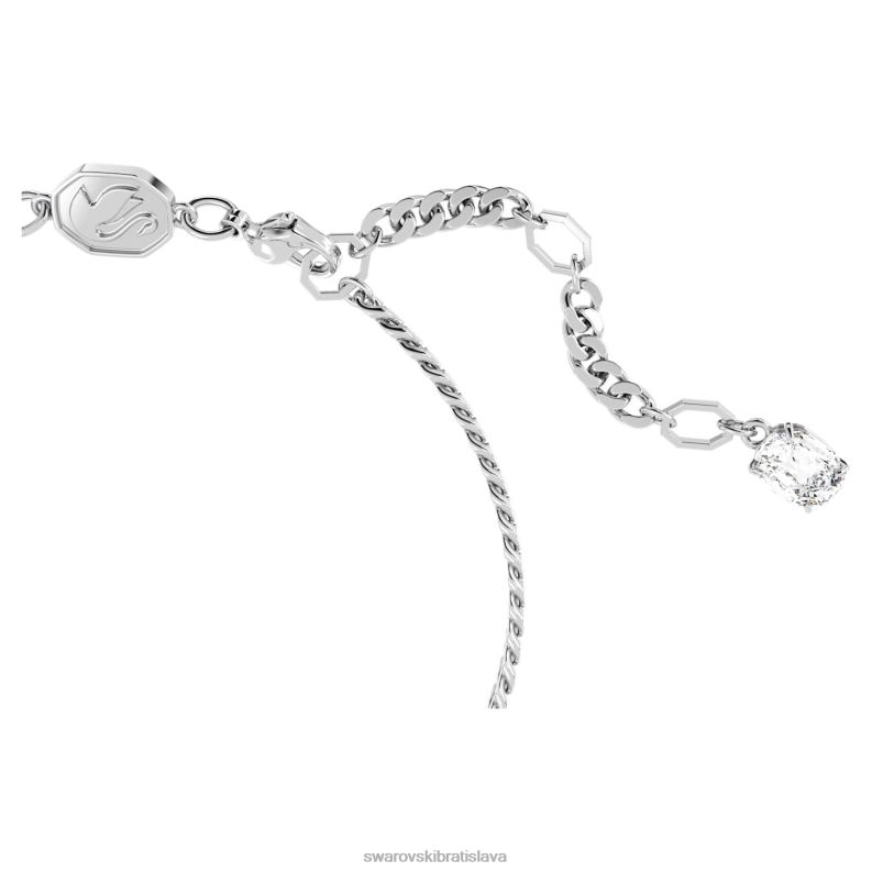 matricový náramok srdce, biele, rhodiované B8ZNT440 Swarovski šperky