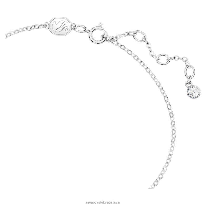 náramok volta mašlička, biela, rhodiovaná B8ZNT442 Swarovski šperky