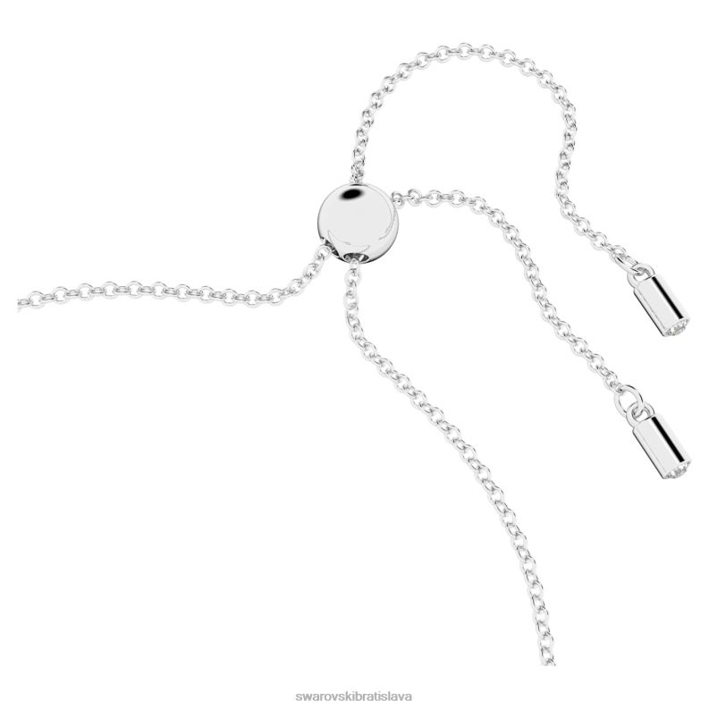 nekonečný náramok nekonečno a srdce, biele, rhodiované B8ZNT435 Swarovski šperky