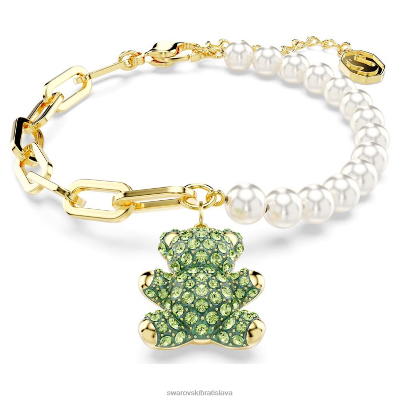 plyšový náramok medveď, viacfarebný, pozlátený B8ZNT455 Swarovski šperky